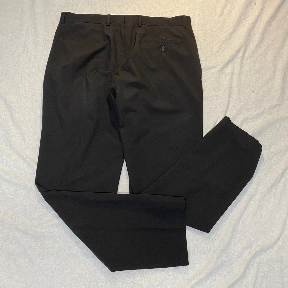 Slazenger Golf Performance Pants Men's‎ 36x32 Black Stretch Flat Front